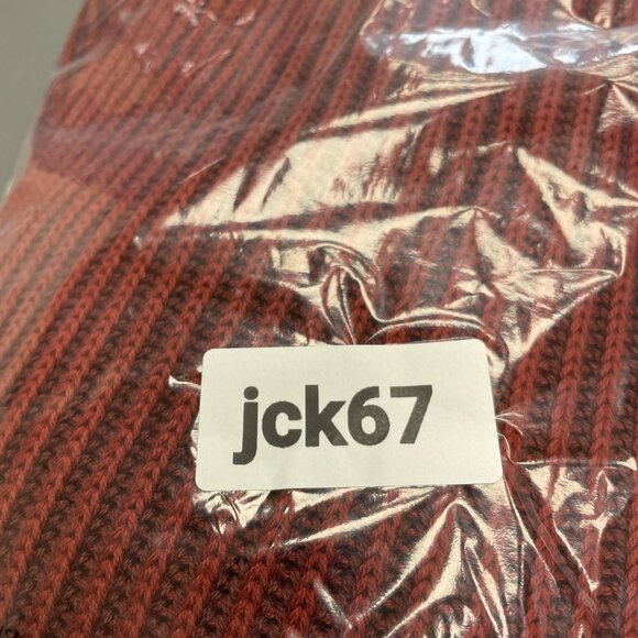 NEW Lands' End Drifter Men's L Ribbed Cotton Sweater Rust Red Mock neck -67 - Picture 13 of 13